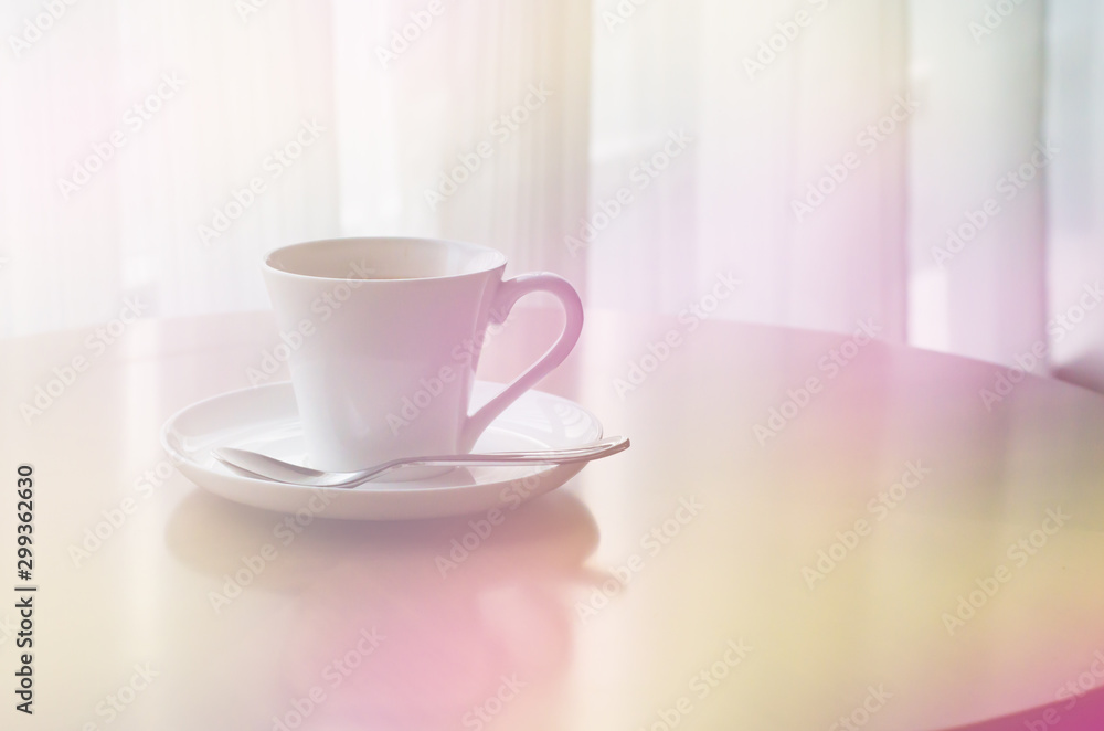 Coffee cup on wood table Coffee cup on wood table