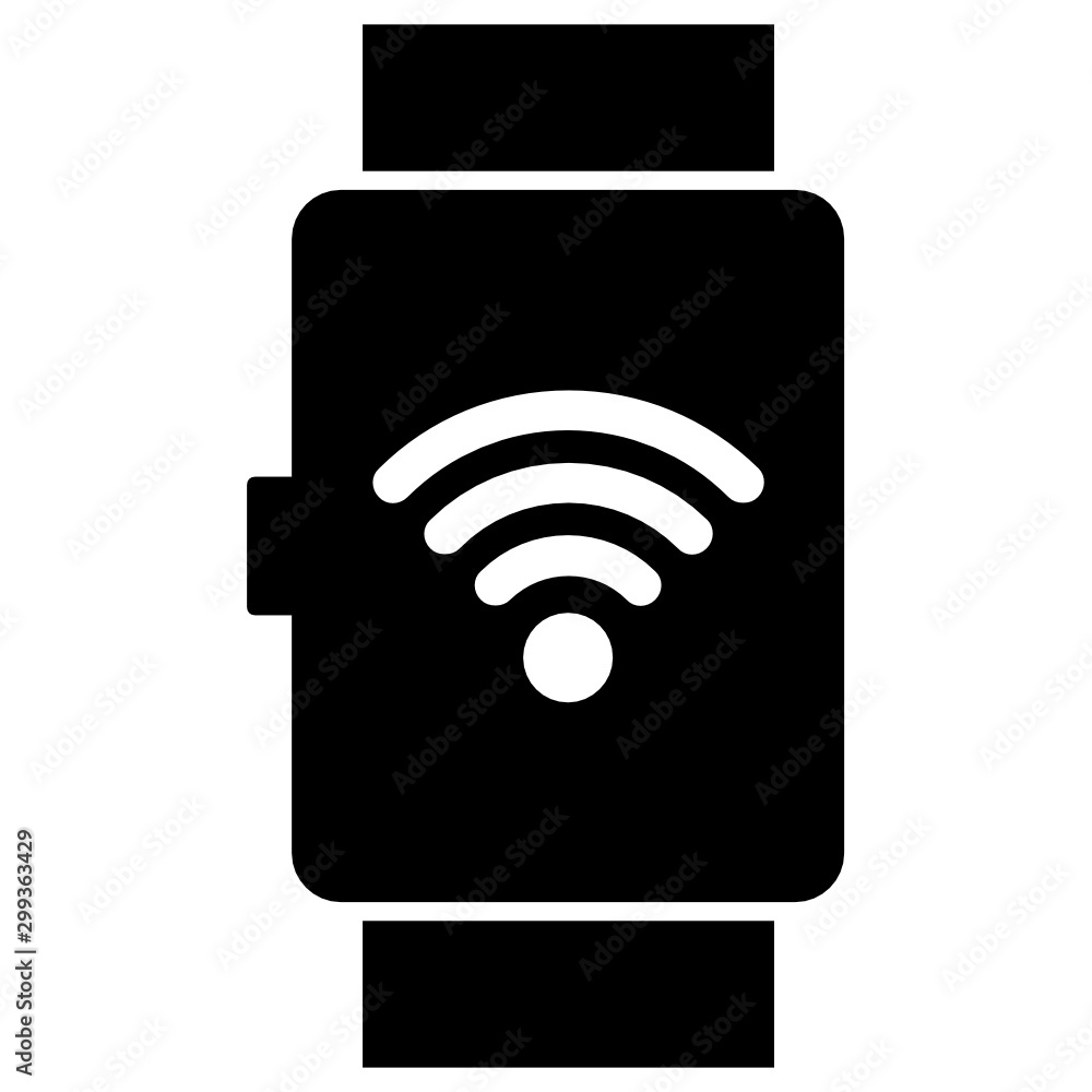 Internet of things wearable technology vector smart watch icon design Internet of things wearable technology vector smart watch icon design