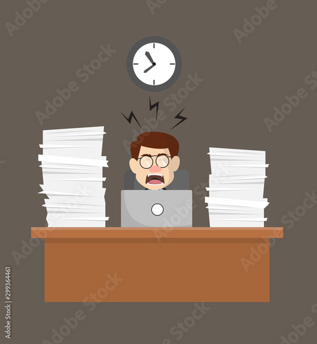 Physician Doctor - Frustrated from Office Work