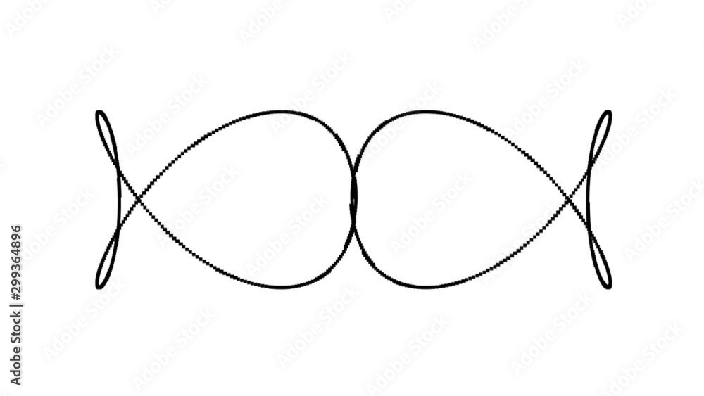 Twin Two Infinity Symbols Rotating in 3d Space Endless Infinite Loop Twin Two Infinity Symbols Rotating in 3d Space Endless Infinite Loop