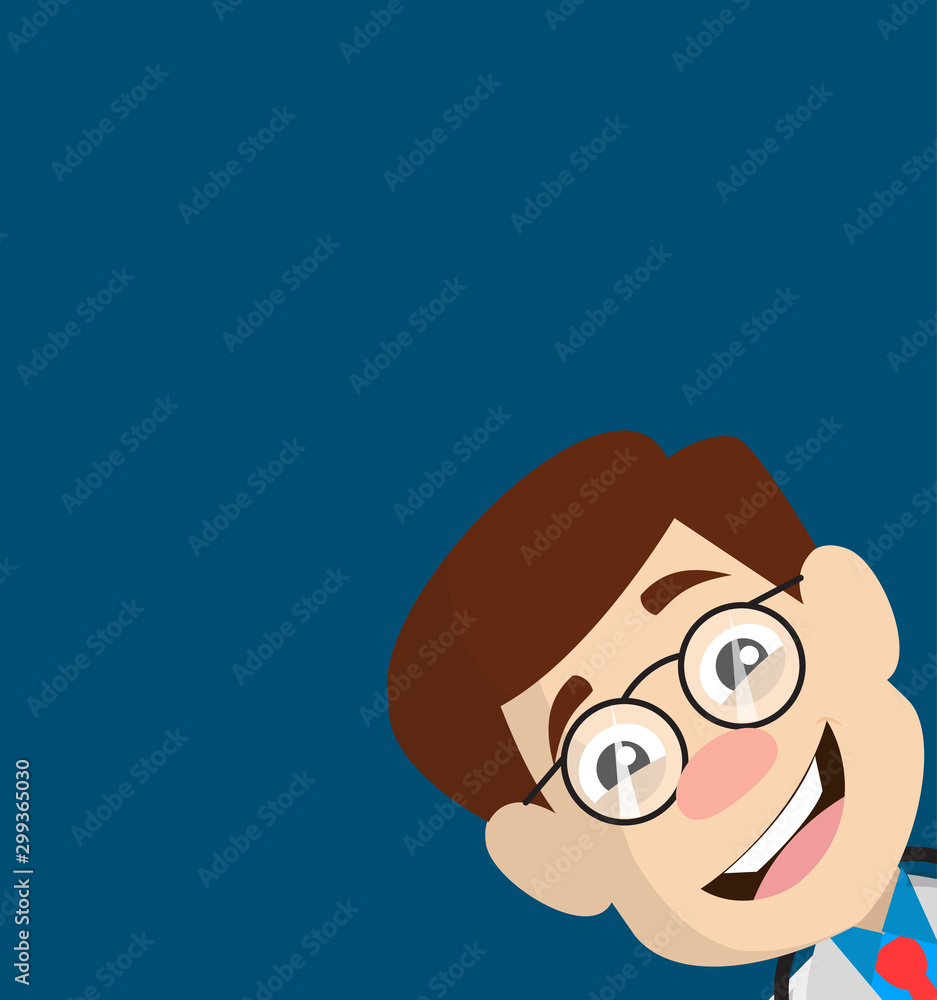 Physician Doctor - Empty Space with Head in Corner Physician Doctor - Empty Space with Head in Corner