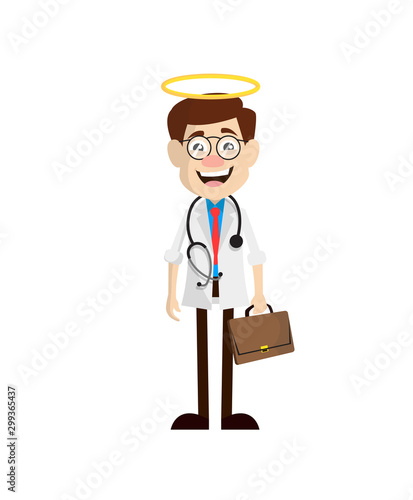 Physician Doctor - Standing and Smiling