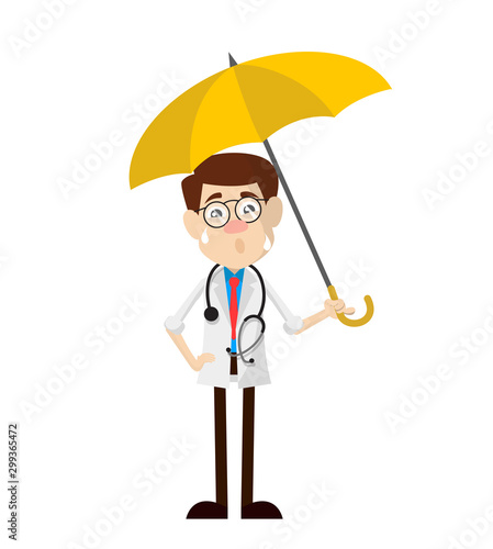 Physician Doctor - Standing with Umbrella