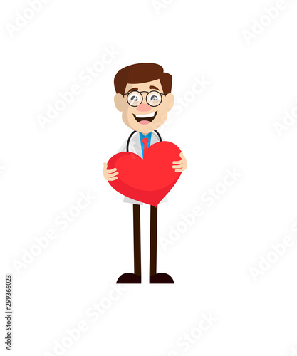 Physician Doctor - Standing with a Heart