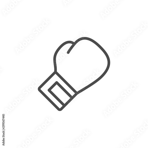 Boxing glove line outline icon