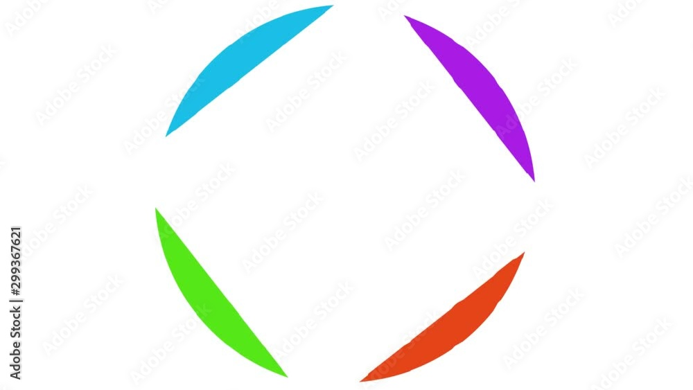 Spinning Ring of Several Bright Happy Colors Endless Loop Spinning Ring of Several Bright Happy Colors Endless Loop