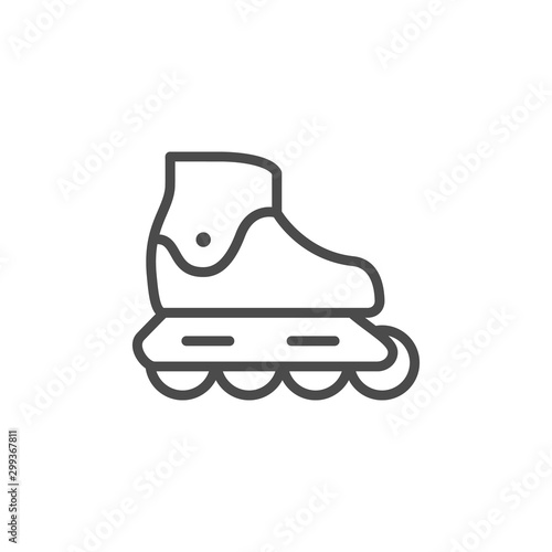 Rollerblade sport inventory line outline icon