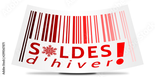 Code-barres Soldes d'hiver ! Rouge