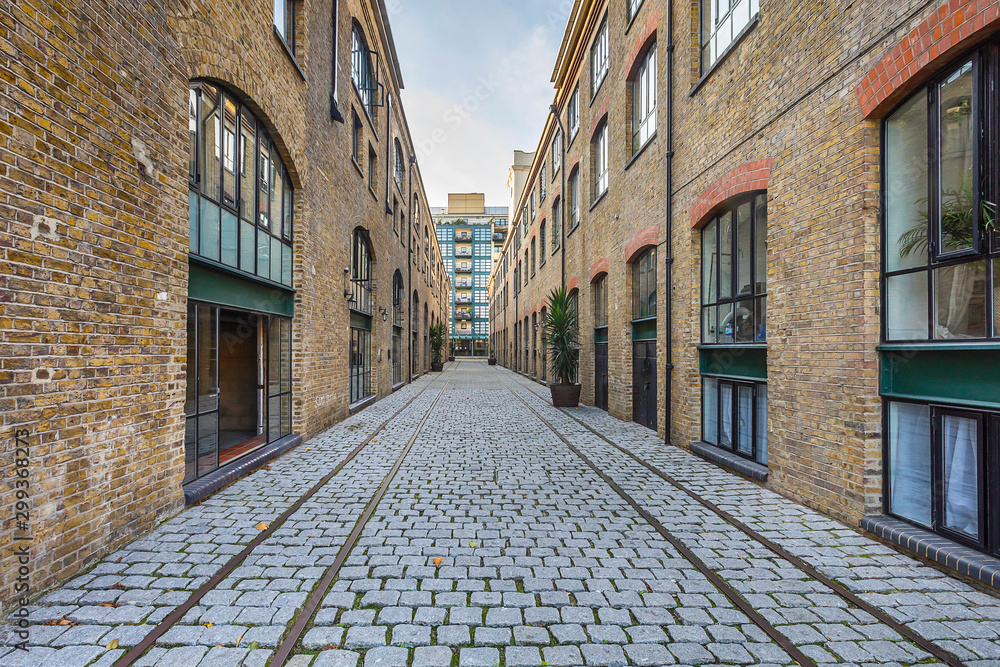 Fototapeta premium Millwall, Isle of Dogs, E14, Canary Wharf, East London