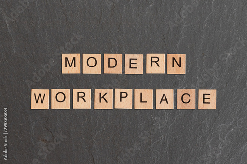 Modern Workplace Written With Game Tiles © James