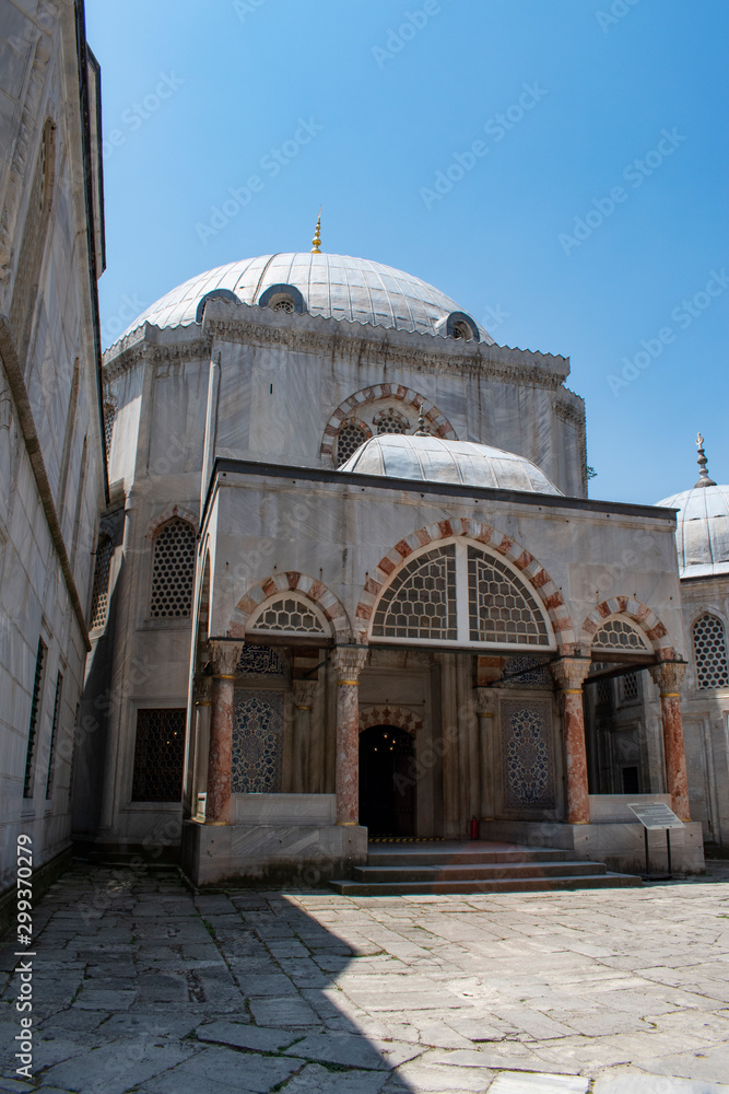 Istanbul, Turkey: details of Hagia Sophia, the famous former Greek Orthodox Christian patriarchal cathedral, later Ottoman imperial mosque, now a museum, the epitome of Byzantine architecture