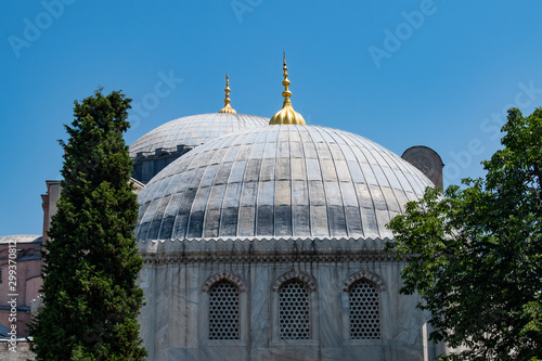 Istanbul, Turkey: details of Hagia Sophia, the famous former Greek Orthodox Christian patriarchal cathedral, later Ottoman imperial mosque, now a museum, the epitome of Byzantine architecture