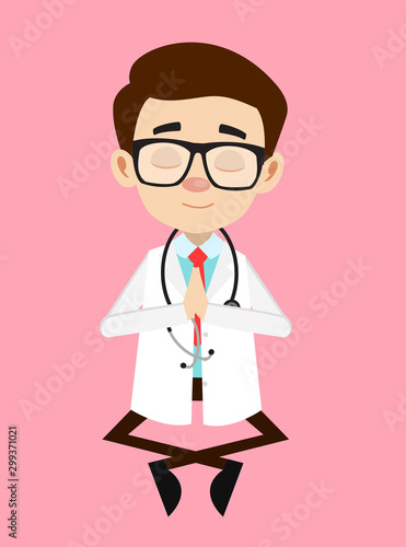 Professional Doctor - Sitting and Praying