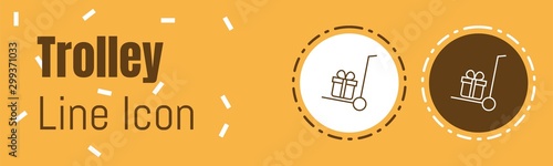 Luggage Trolley Line icon. Useful Graphic elements for All Kinds of Designing Work.