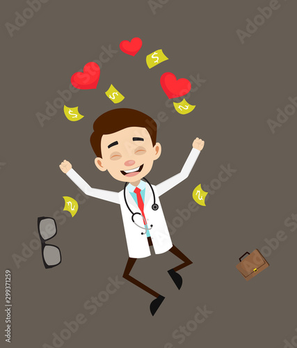 Professional Doctor - Jumping with Hearts and Money