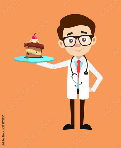 Professional Doctor - Presenting a Cake
