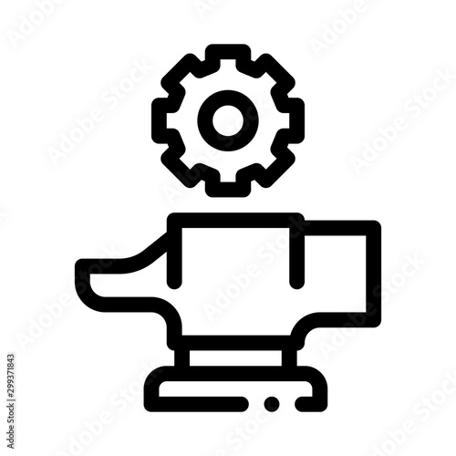 Spare Parts for Production Metallurgical Icon Vector Thin Line. Contour Illustration