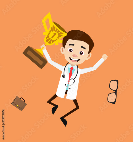 Professional Doctor - Jumping with Trophy