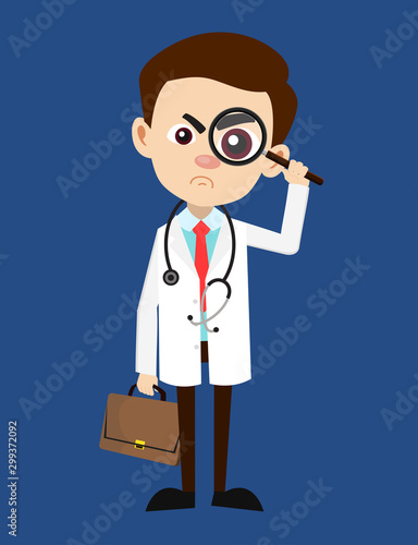 Professional Doctor - Watching with Magnifier