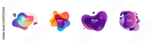 Set of irregular abstract shapes
