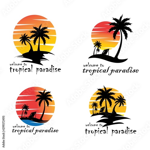 Summer Beach Holiday logo design