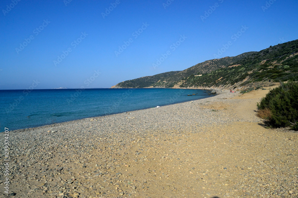 Vista della spiaggia di Mari Pintau