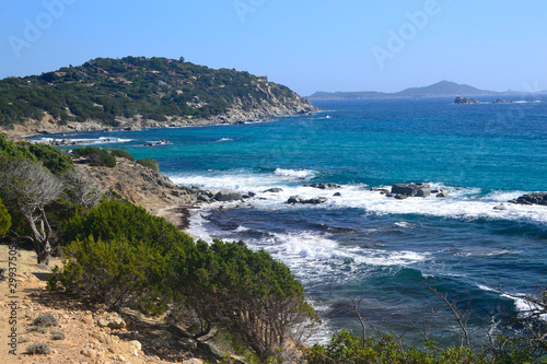 Vista della spiaggia di Porto Sa Ruxi