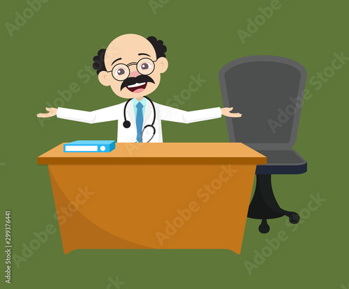 Psychiatrist - Talking with Hand Gesture