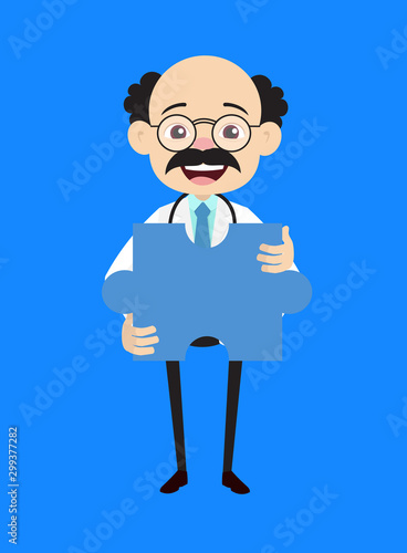 Psychiatrist - Holding a Jigsaw Puzzle Piece