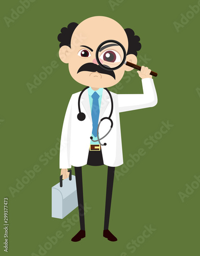 Psychiatrist - Watching with Magnifier
