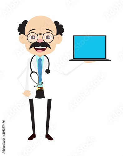 Psychiatrist - Presenting a Laptop