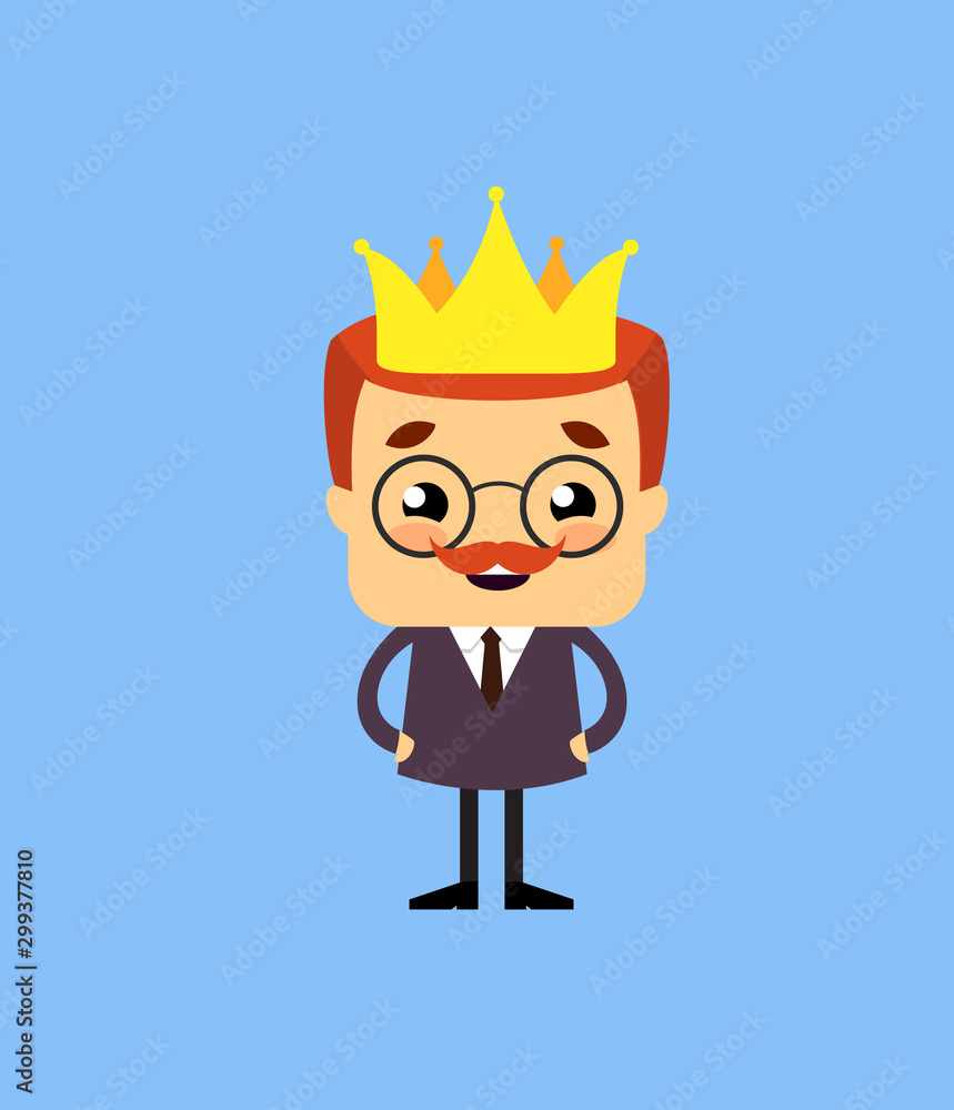 Salesman Boss Guy - Wearing a Crown Salesman Boss Guy - Wearing a Crown