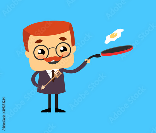 Salesman Boss Guy - Preparing Food