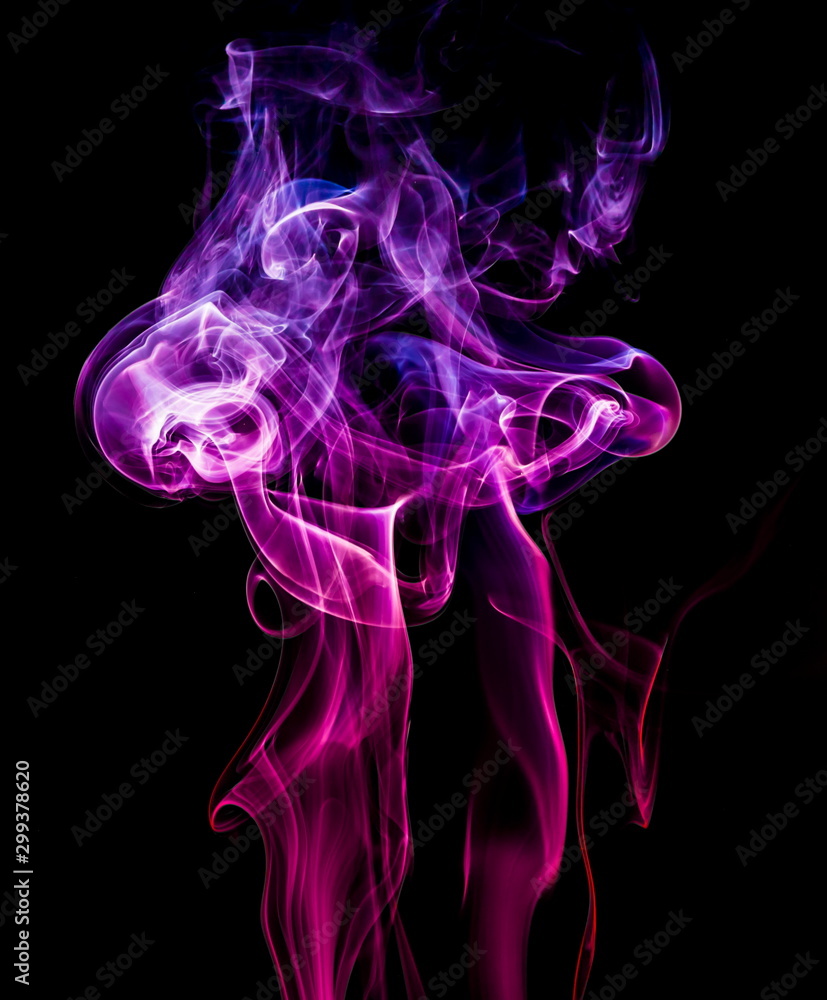 Colored smoke on black background Colored smoke on black background