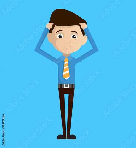 Salesman Employee - Worried