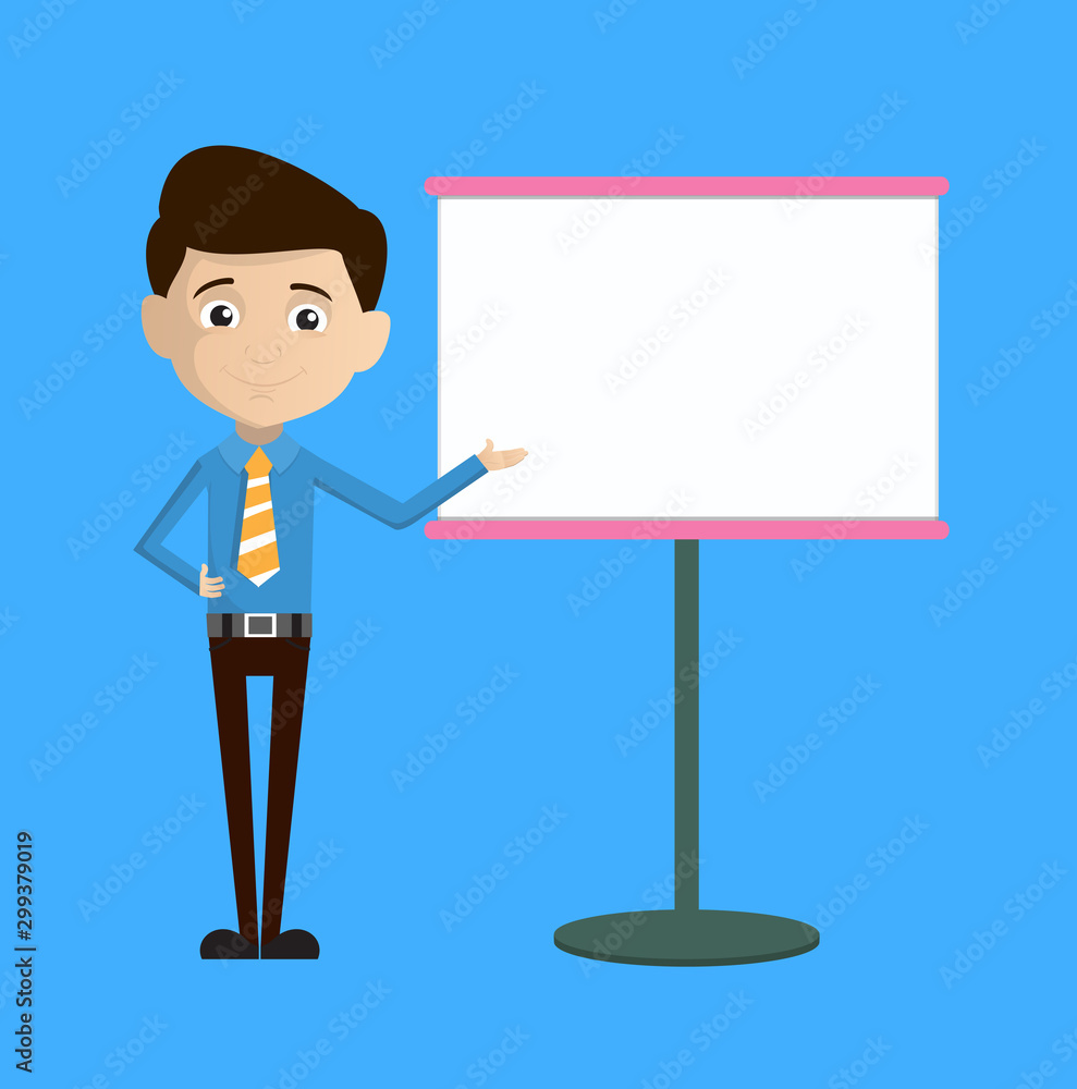 Salesman Employee - Showing on White Board Salesman Employee - Showing on White Board