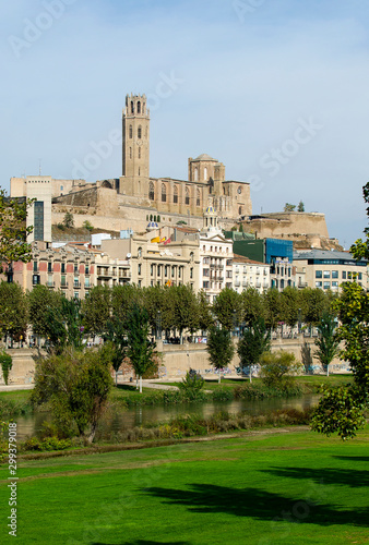 General view of the Cathedral of La Seu Vella (Lleida, Catalonia, Spain) - Vertical orientation