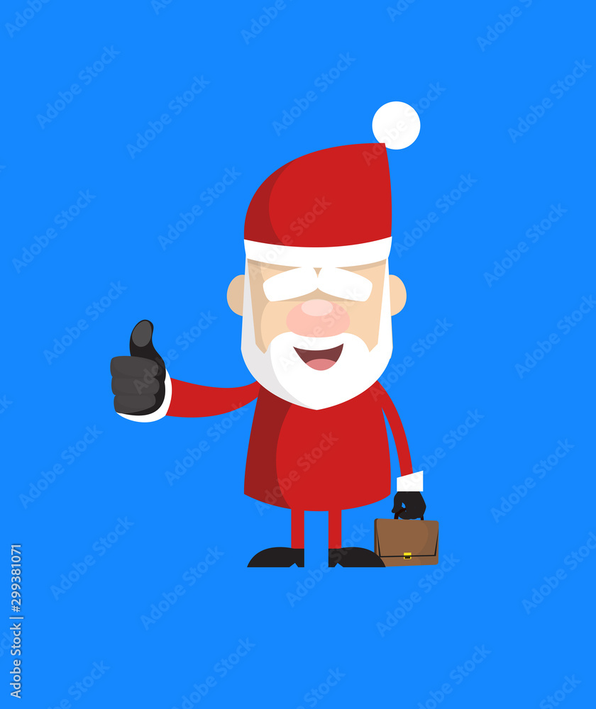 Simple Cartoon Santa - Showing a Thumb Up Simple Cartoon Santa - Showing a Thumb Up