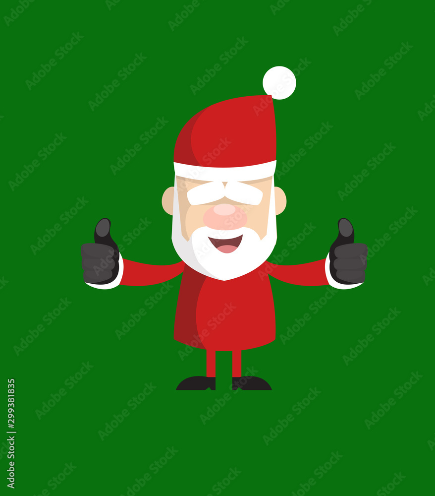 Simple Cartoon Santa - Double Thumbs Up Simple Cartoon Santa - Double Thumbs Up