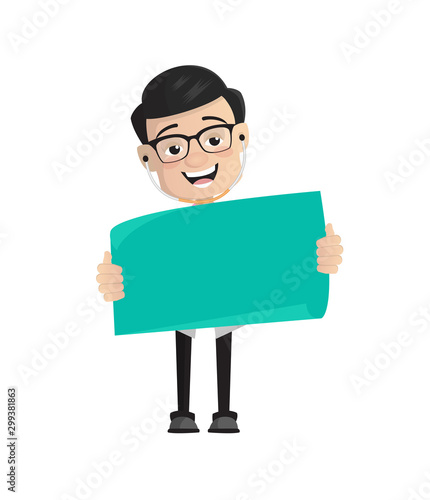 Surgeon - Holding a Paper Banner