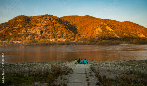 sunset in Hungary, Dömös at Dunakanyar