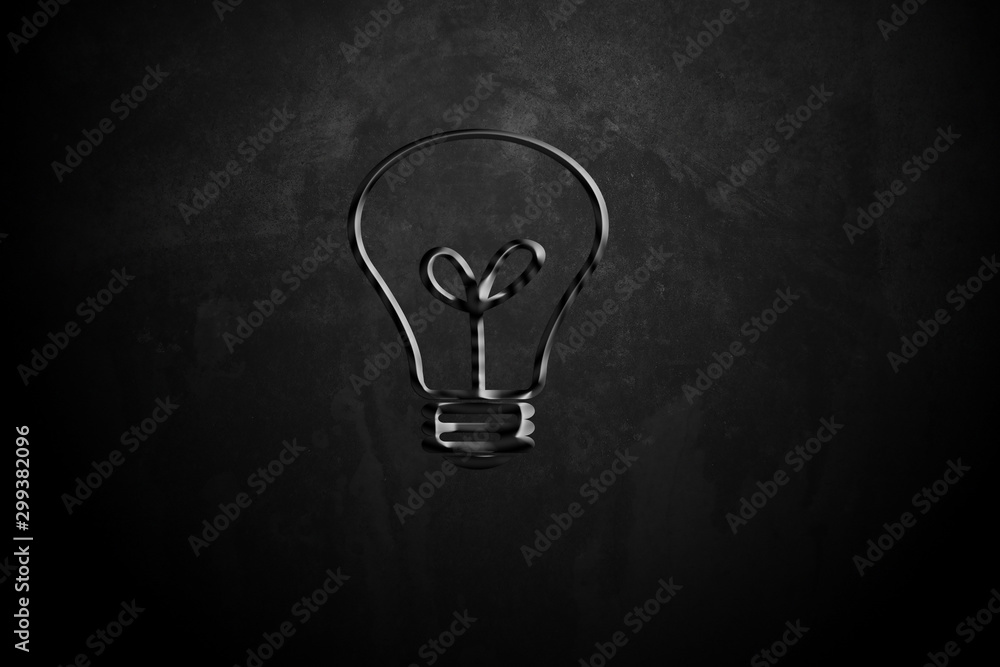 light bulb on black background light bulb on black background