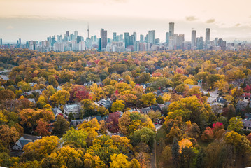 Crédence de cuisine Toronto Toronto vu du ciel en automne  © Aitor