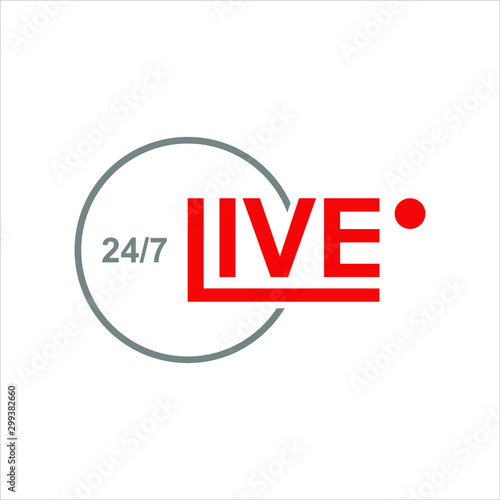 simple text live streaming everyday for business icon template
