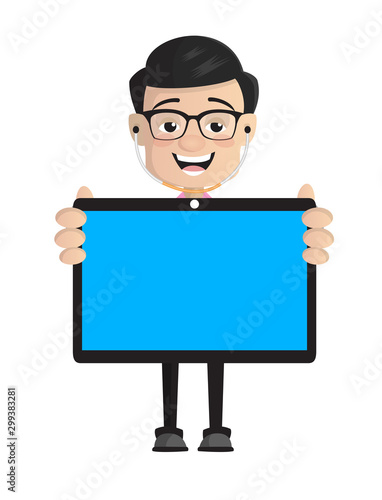 Surgeon - Presenting a Tablet