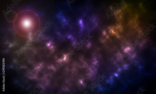 Fototapeta Naklejka Na Ścianę i Meble -  Space Nebula Background