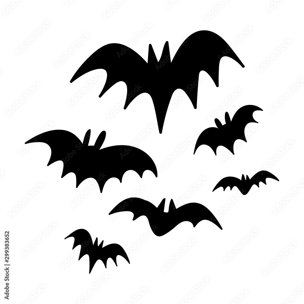 Vector bats collection. Halloween scary animal vector set. Vector bats collection. Halloween scary animal vector set.