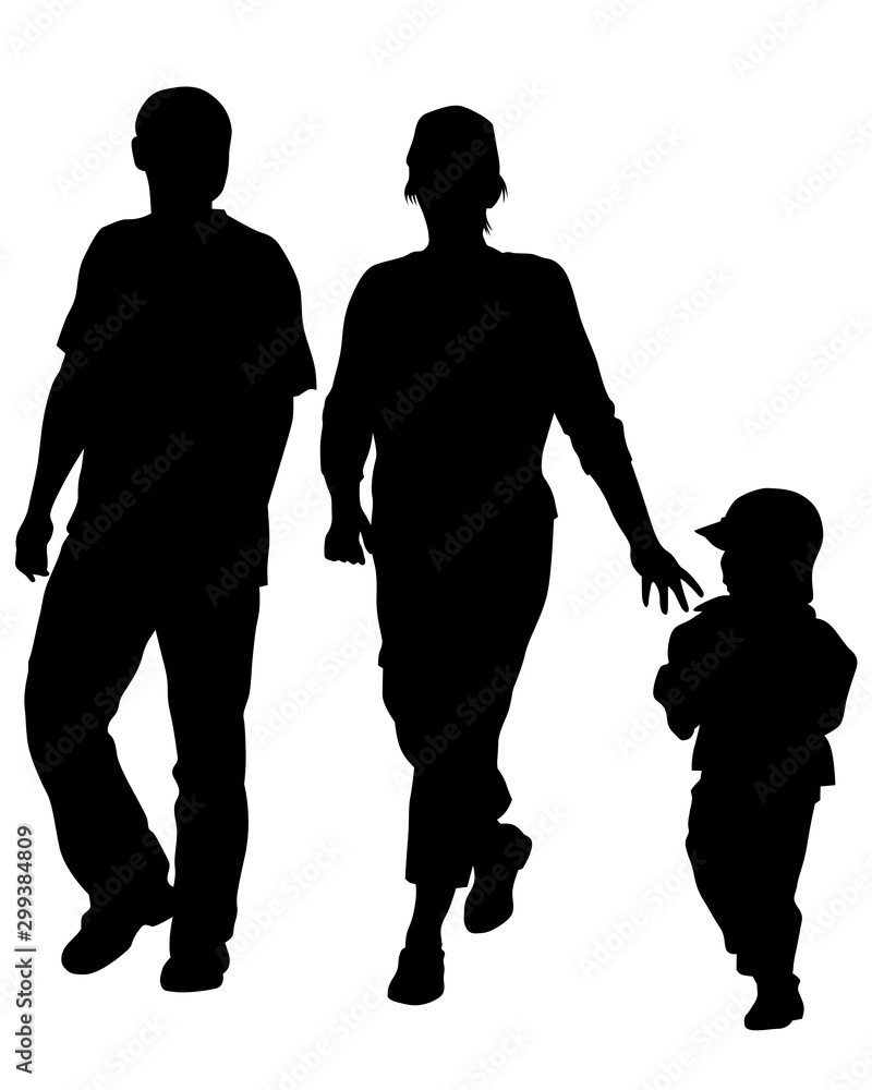 Parents with little child on white background Parents with little child on white background
