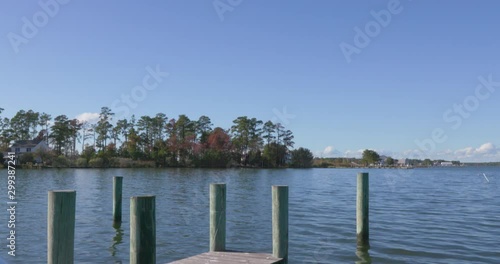 Beautiful River View with Wooden Pier