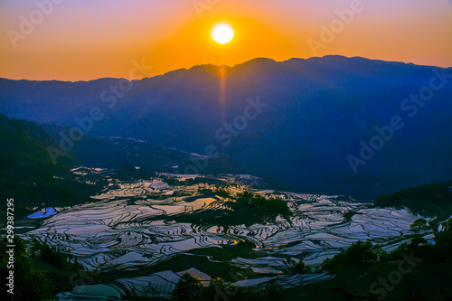 Yuanyang Honghe Hani Reisterrassen Rice terraces paddies Yunnan China  photo